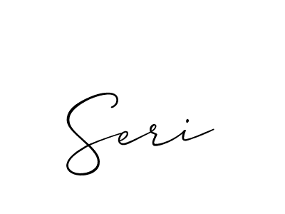 Make a beautiful signature design for name Seri. With this signature (Allison_Script) style, you can create a handwritten signature for free. Seri signature style 2 images and pictures png