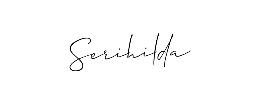 Make a beautiful signature design for name Serihilda. With this signature (Allison_Script) style, you can create a handwritten signature for free. Serihilda signature style 2 images and pictures png