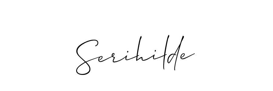 Make a beautiful signature design for name Serihilde. With this signature (Allison_Script) style, you can create a handwritten signature for free. Serihilde signature style 2 images and pictures png