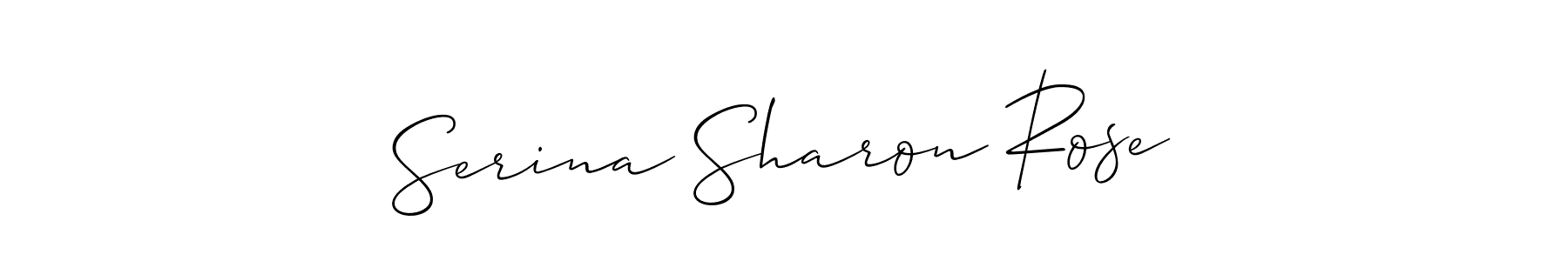 Also You can easily find your signature by using the search form. We will create Serina Sharon Rose name handwritten signature images for you free of cost using Allison_Script sign style. Serina Sharon Rose signature style 2 images and pictures png
