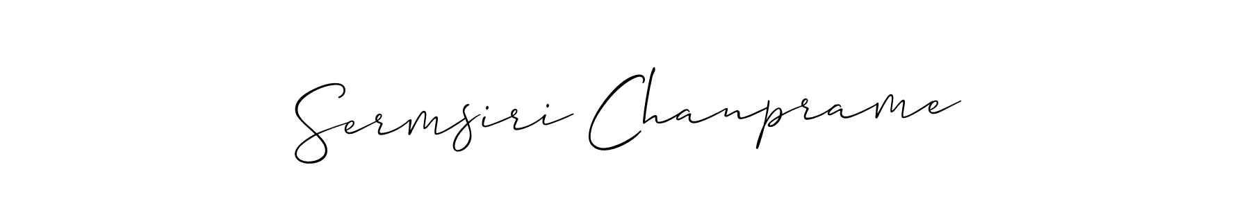 Sermsiri Chanprame stylish signature style. Best Handwritten Sign (Allison_Script) for my name. Handwritten Signature Collection Ideas for my name Sermsiri Chanprame. Sermsiri Chanprame signature style 2 images and pictures png
