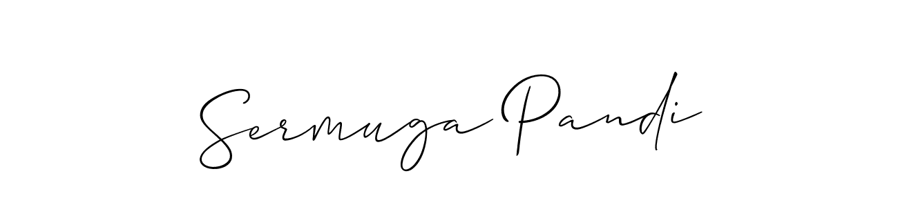 Design your own signature with our free online signature maker. With this signature software, you can create a handwritten (Allison_Script) signature for name Sermuga Pandi. Sermuga Pandi signature style 2 images and pictures png