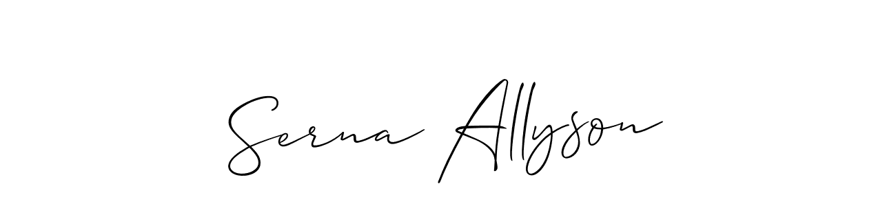 Here are the top 10 professional signature styles for the name Serna Allyson. These are the best autograph styles you can use for your name. Serna Allyson signature style 2 images and pictures png