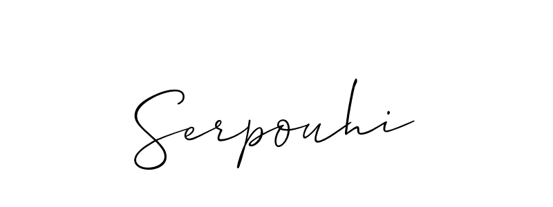 if you are searching for the best signature style for your name Serpouhi. so please give up your signature search. here we have designed multiple signature styles  using Allison_Script. Serpouhi signature style 2 images and pictures png