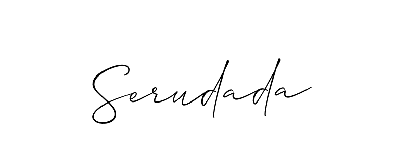 The best way (Allison_Script) to make a short signature is to pick only two or three words in your name. The name Serudada include a total of six letters. For converting this name. Serudada signature style 2 images and pictures png