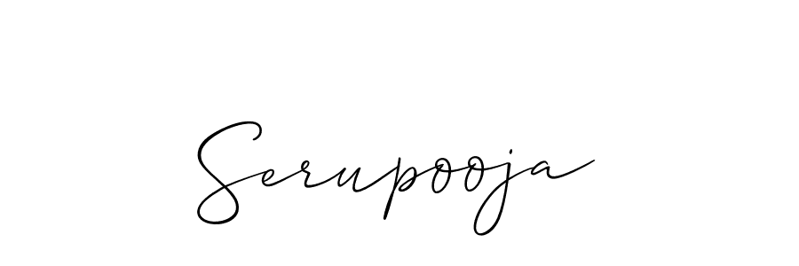 Make a short Serupooja signature style. Manage your documents anywhere anytime using Allison_Script. Create and add eSignatures, submit forms, share and send files easily. Serupooja signature style 2 images and pictures png