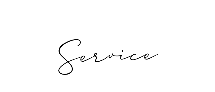 Allison_Script is a professional signature style that is perfect for those who want to add a touch of class to their signature. It is also a great choice for those who want to make their signature more unique. Get Service name to fancy signature for free. Service signature style 2 images and pictures png