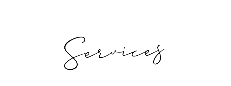 Similarly Allison_Script is the best handwritten signature design. Signature creator online .You can use it as an online autograph creator for name Services. Services signature style 2 images and pictures png
