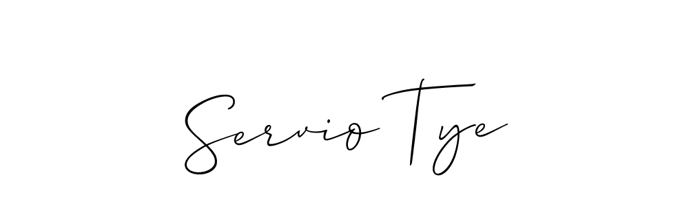 How to make Servio Tye signature? Allison_Script is a professional autograph style. Create handwritten signature for Servio Tye name. Servio Tye signature style 2 images and pictures png