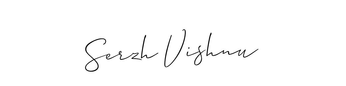 Make a beautiful signature design for name Serzh Vishnu. With this signature (Allison_Script) style, you can create a handwritten signature for free. Serzh Vishnu signature style 2 images and pictures png