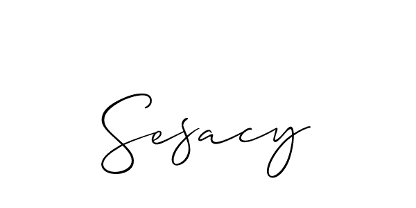 It looks lik you need a new signature style for name Sesacy. Design unique handwritten (Allison_Script) signature with our free signature maker in just a few clicks. Sesacy signature style 2 images and pictures png