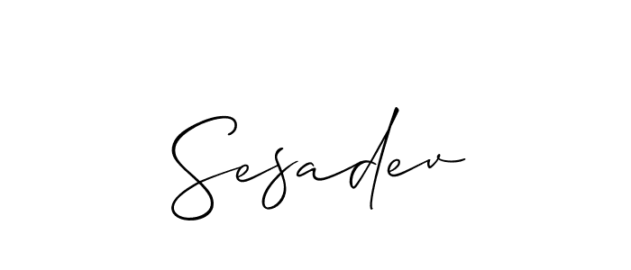 How to make Sesadev name signature. Use Allison_Script style for creating short signs online. This is the latest handwritten sign. Sesadev signature style 2 images and pictures png
