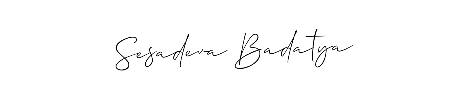 if you are searching for the best signature style for your name Sesadeva Badatya. so please give up your signature search. here we have designed multiple signature styles  using Allison_Script. Sesadeva Badatya signature style 2 images and pictures png