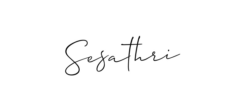 Create a beautiful signature design for name Sesathri. With this signature (Allison_Script) fonts, you can make a handwritten signature for free. Sesathri signature style 2 images and pictures png