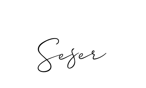 Make a beautiful signature design for name Seser. Use this online signature maker to create a handwritten signature for free. Seser signature style 2 images and pictures png