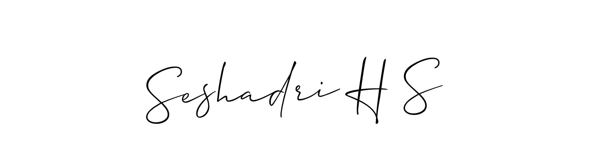 Make a beautiful signature design for name Seshadri H S. Use this online signature maker to create a handwritten signature for free. Seshadri H S signature style 2 images and pictures png