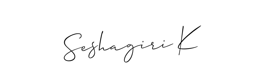 The best way (Allison_Script) to make a short signature is to pick only two or three words in your name. The name Seshagiri K include a total of six letters. For converting this name. Seshagiri K signature style 2 images and pictures png