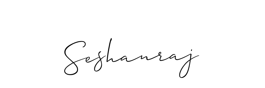 How to make Seshanraj signature? Allison_Script is a professional autograph style. Create handwritten signature for Seshanraj name. Seshanraj signature style 2 images and pictures png