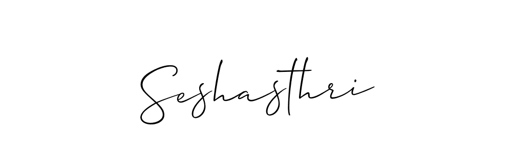 Use a signature maker to create a handwritten signature online. With this signature software, you can design (Allison_Script) your own signature for name Seshasthri. Seshasthri signature style 2 images and pictures png