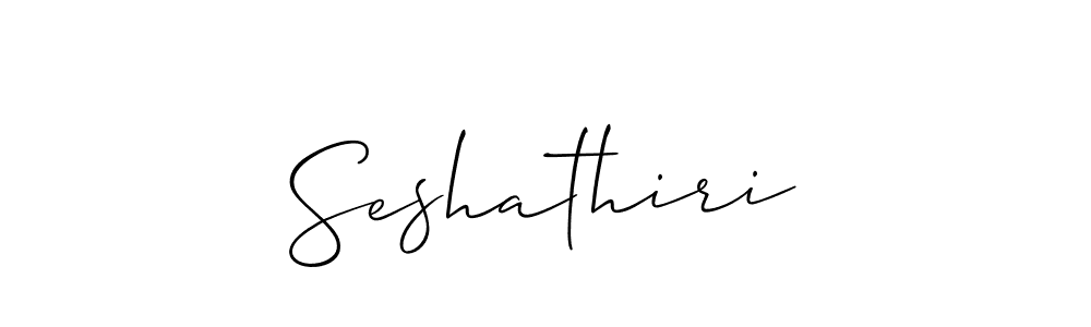 Use a signature maker to create a handwritten signature online. With this signature software, you can design (Allison_Script) your own signature for name Seshathiri. Seshathiri signature style 2 images and pictures png