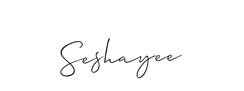 Create a beautiful signature design for name Seshayee. With this signature (Allison_Script) fonts, you can make a handwritten signature for free. Seshayee signature style 2 images and pictures png