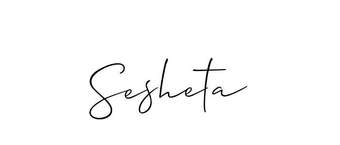 How to make Sesheta signature? Allison_Script is a professional autograph style. Create handwritten signature for Sesheta name. Sesheta signature style 2 images and pictures png