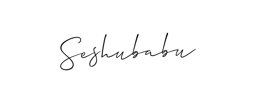 Allison_Script is a professional signature style that is perfect for those who want to add a touch of class to their signature. It is also a great choice for those who want to make their signature more unique. Get Seshubabu name to fancy signature for free. Seshubabu signature style 2 images and pictures png