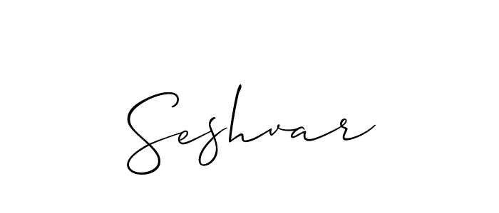 How to make Seshvar signature? Allison_Script is a professional autograph style. Create handwritten signature for Seshvar name. Seshvar signature style 2 images and pictures png