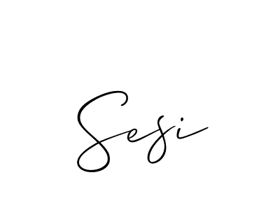 Create a beautiful signature design for name Sesi. With this signature (Allison_Script) fonts, you can make a handwritten signature for free. Sesi signature style 2 images and pictures png