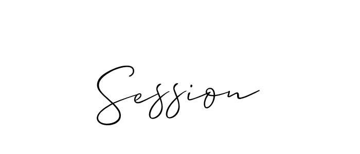 How to make Session signature? Allison_Script is a professional autograph style. Create handwritten signature for Session name. Session signature style 2 images and pictures png