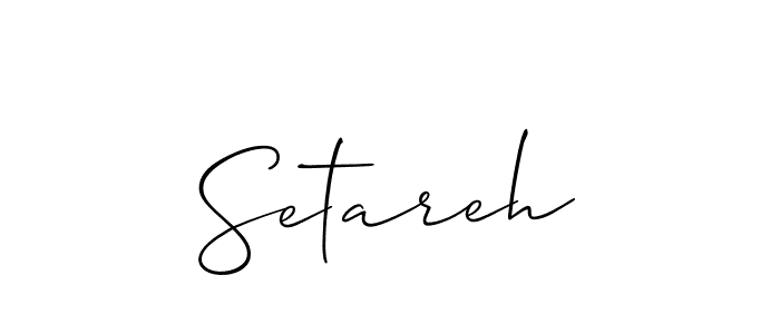 Setareh stylish signature style. Best Handwritten Sign (Allison_Script) for my name. Handwritten Signature Collection Ideas for my name Setareh. Setareh signature style 2 images and pictures png