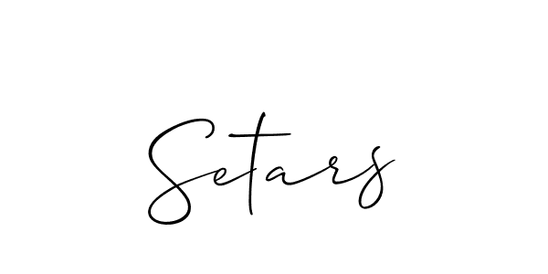 Make a short Setars signature style. Manage your documents anywhere anytime using Allison_Script. Create and add eSignatures, submit forms, share and send files easily. Setars signature style 2 images and pictures png