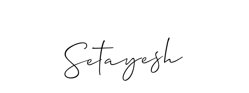 You can use this online signature creator to create a handwritten signature for the name Setayesh. This is the best online autograph maker. Setayesh signature style 2 images and pictures png