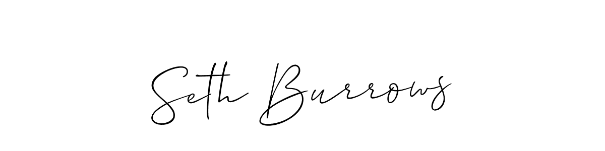 Also we have Seth Burrows name is the best signature style. Create professional handwritten signature collection using Allison_Script autograph style. Seth Burrows signature style 2 images and pictures png