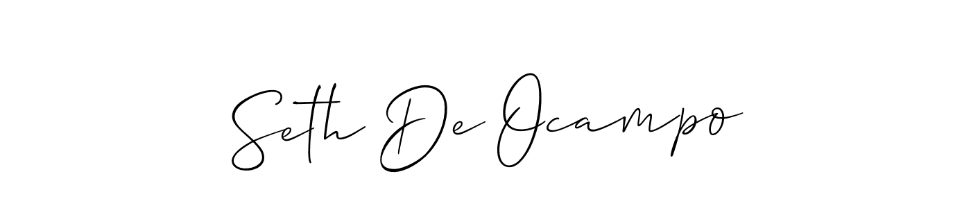 Design your own signature with our free online signature maker. With this signature software, you can create a handwritten (Allison_Script) signature for name Seth De Ocampo. Seth De Ocampo signature style 2 images and pictures png