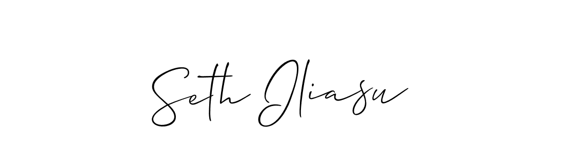 The best way (Allison_Script) to make a short signature is to pick only two or three words in your name. The name Seth Iliasu include a total of six letters. For converting this name. Seth Iliasu signature style 2 images and pictures png
