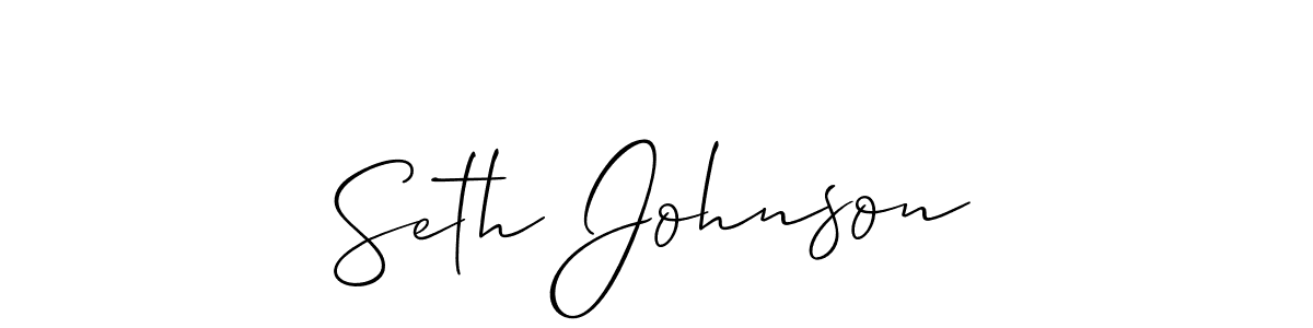 Allison_Script is a professional signature style that is perfect for those who want to add a touch of class to their signature. It is also a great choice for those who want to make their signature more unique. Get Seth Johnson name to fancy signature for free. Seth Johnson signature style 2 images and pictures png