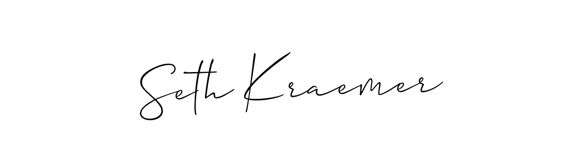 Allison_Script is a professional signature style that is perfect for those who want to add a touch of class to their signature. It is also a great choice for those who want to make their signature more unique. Get Seth Kraemer name to fancy signature for free. Seth Kraemer signature style 2 images and pictures png