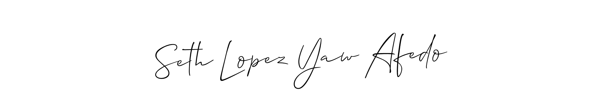 How to make Seth Lopez Yaw Afedo name signature. Use Allison_Script style for creating short signs online. This is the latest handwritten sign. Seth Lopez Yaw Afedo signature style 2 images and pictures png