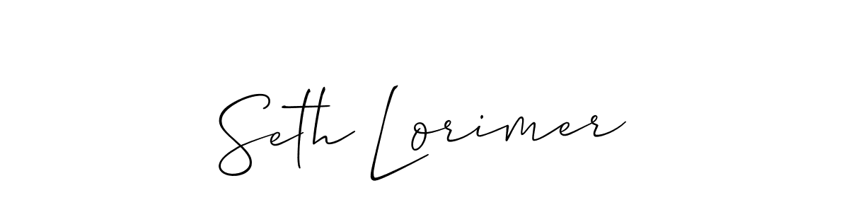 Create a beautiful signature design for name Seth Lorimer. With this signature (Allison_Script) fonts, you can make a handwritten signature for free. Seth Lorimer signature style 2 images and pictures png