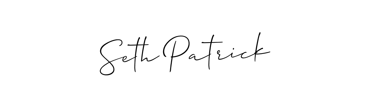 if you are searching for the best signature style for your name Seth Patrick. so please give up your signature search. here we have designed multiple signature styles  using Allison_Script. Seth Patrick signature style 2 images and pictures png