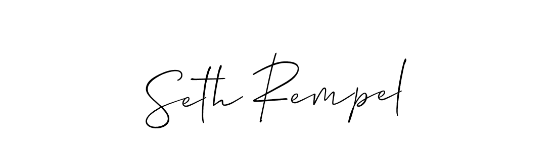 The best way (Allison_Script) to make a short signature is to pick only two or three words in your name. The name Seth Rempel include a total of six letters. For converting this name. Seth Rempel signature style 2 images and pictures png