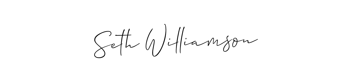 Use a signature maker to create a handwritten signature online. With this signature software, you can design (Allison_Script) your own signature for name Seth Williamson. Seth Williamson signature style 2 images and pictures png