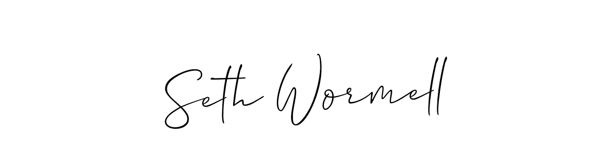 Best and Professional Signature Style for Seth Wormell. Allison_Script Best Signature Style Collection. Seth Wormell signature style 2 images and pictures png