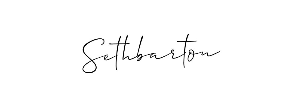 Make a beautiful signature design for name Sethbarton. With this signature (Allison_Script) style, you can create a handwritten signature for free. Sethbarton signature style 2 images and pictures png