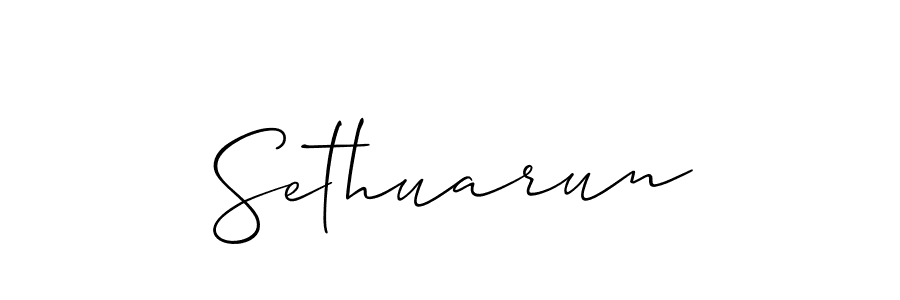 How to make Sethuarun name signature. Use Allison_Script style for creating short signs online. This is the latest handwritten sign. Sethuarun signature style 2 images and pictures png