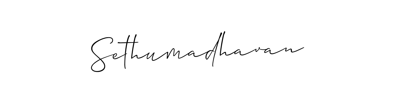 How to Draw Sethumadhavan signature style? Allison_Script is a latest design signature styles for name Sethumadhavan. Sethumadhavan signature style 2 images and pictures png
