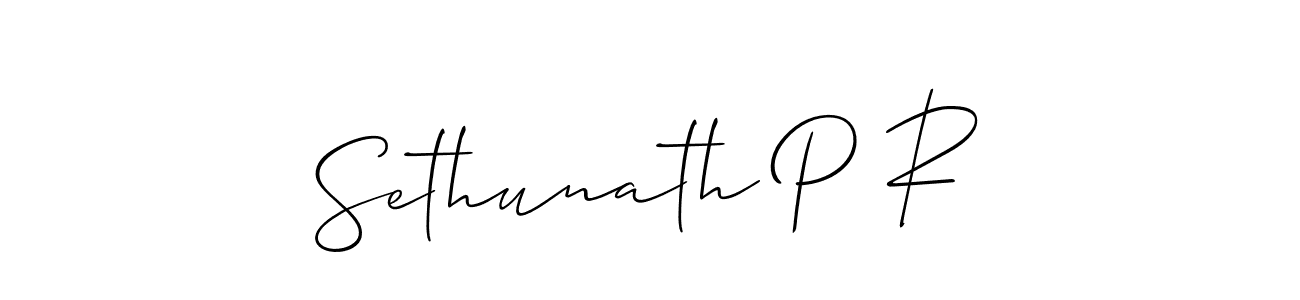 How to Draw Sethunath P R signature style? Allison_Script is a latest design signature styles for name Sethunath P R. Sethunath P R signature style 2 images and pictures png