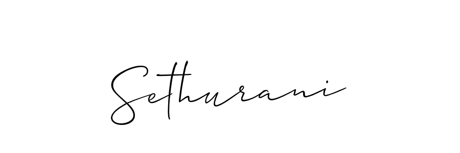 How to make Sethurani signature? Allison_Script is a professional autograph style. Create handwritten signature for Sethurani name. Sethurani signature style 2 images and pictures png