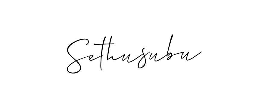 Sethusubu stylish signature style. Best Handwritten Sign (Allison_Script) for my name. Handwritten Signature Collection Ideas for my name Sethusubu. Sethusubu signature style 2 images and pictures png